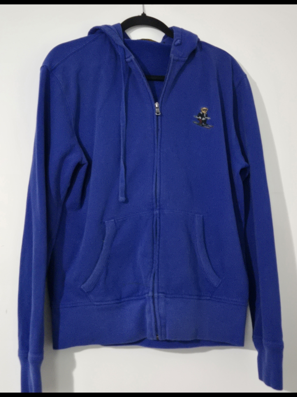 Ralph Lauren Polo Royal Blue Hoodie with Yellow Logo